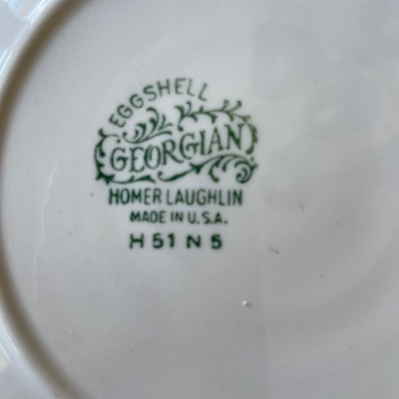 Homer Laughlin Eggshell Georgian Cotillion 8" Floral‎ Magnolia Soup Bowls Set 7 - Picture 5 of 5